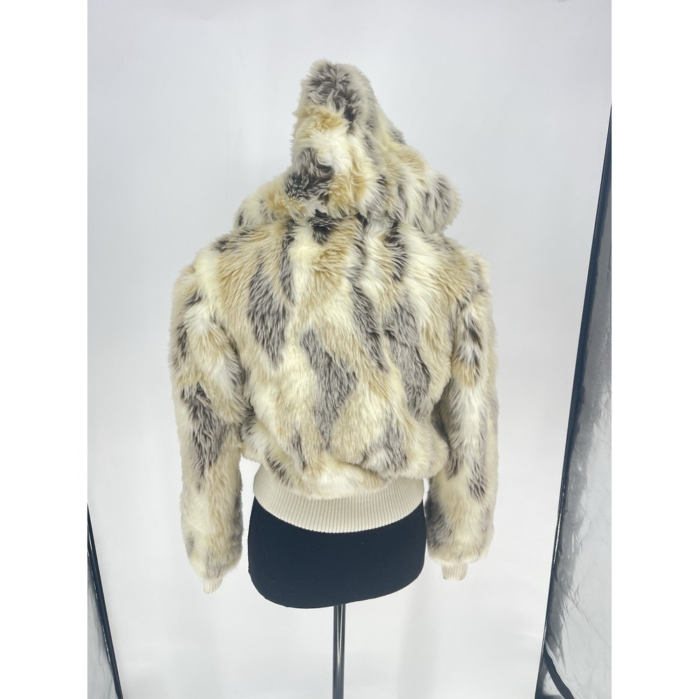 Vtg Autumn Trails Rabbit Faux-fur Coat Size S - Picture 6 of 8